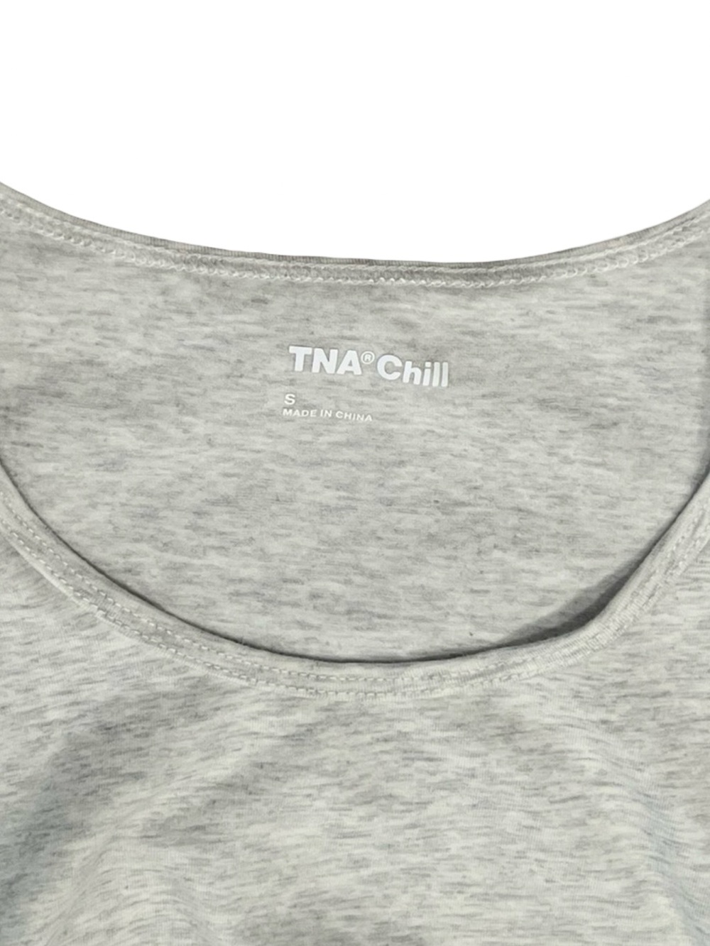 Aritzia TNA Chill Malibu Ruched Mini Dress Heather Grey Small Bodycon - Picture 11 of 13